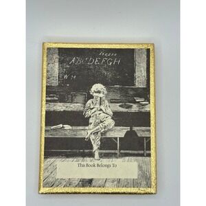 Vintage‎ Antioch Boy at Chalkboard Bookplates Decorative Gummed Labels